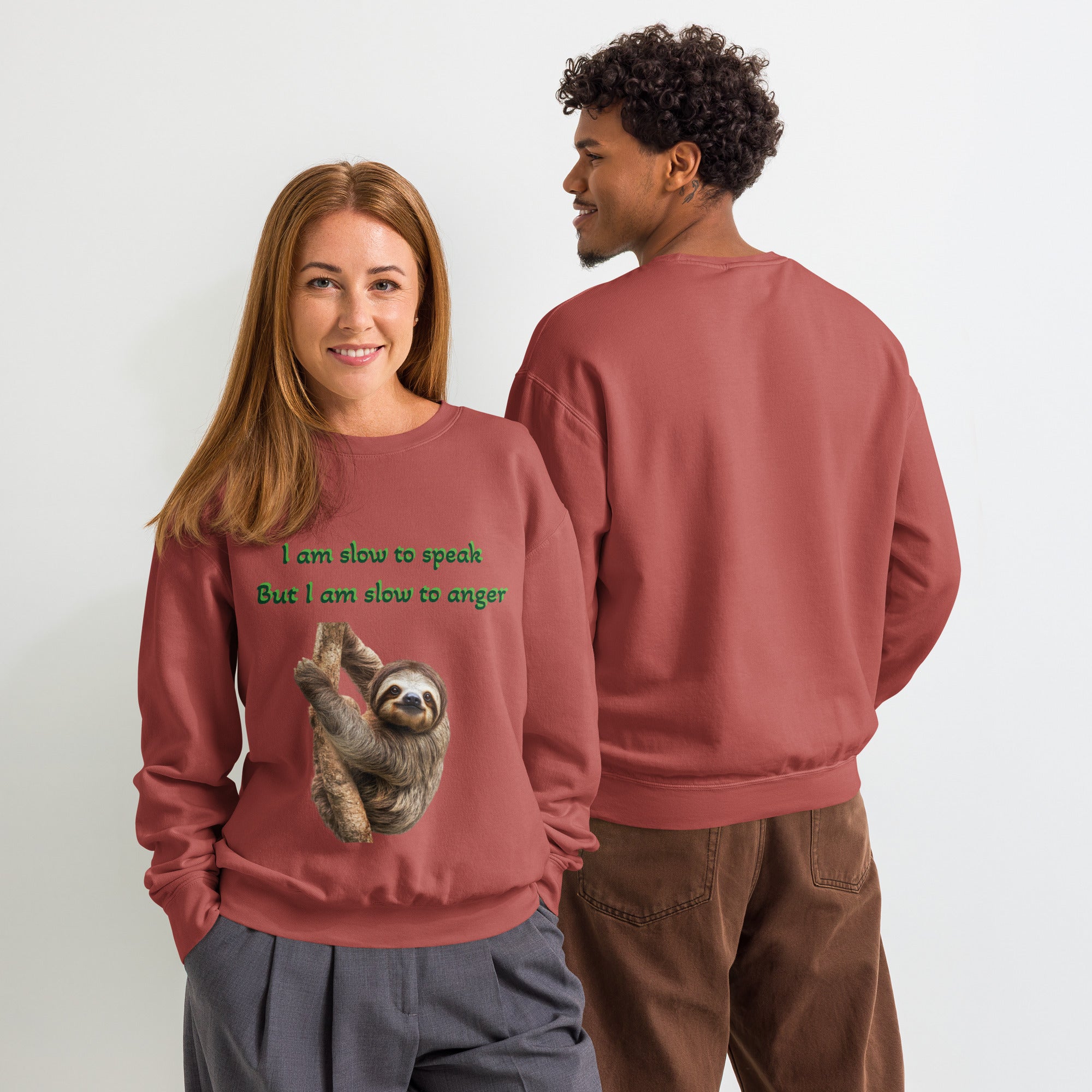 Sloth Unisex garment-dyed fleece crewneck sweatshirt